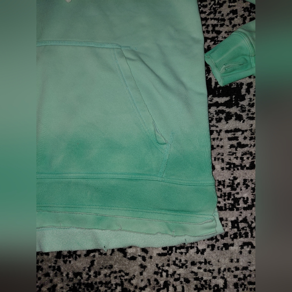 We The Free Seafoam Green Dip-Dye Distressed Hoodie - Size Small - EUC - Picture 13 of 15